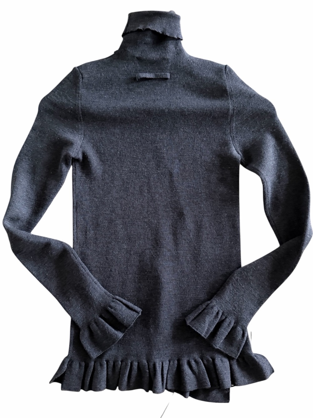 JEAN PAUL GAULTIER Grey Wool Turtleneck Sweater Knit Long Sleeve Women’s S - Picture 3 of 9